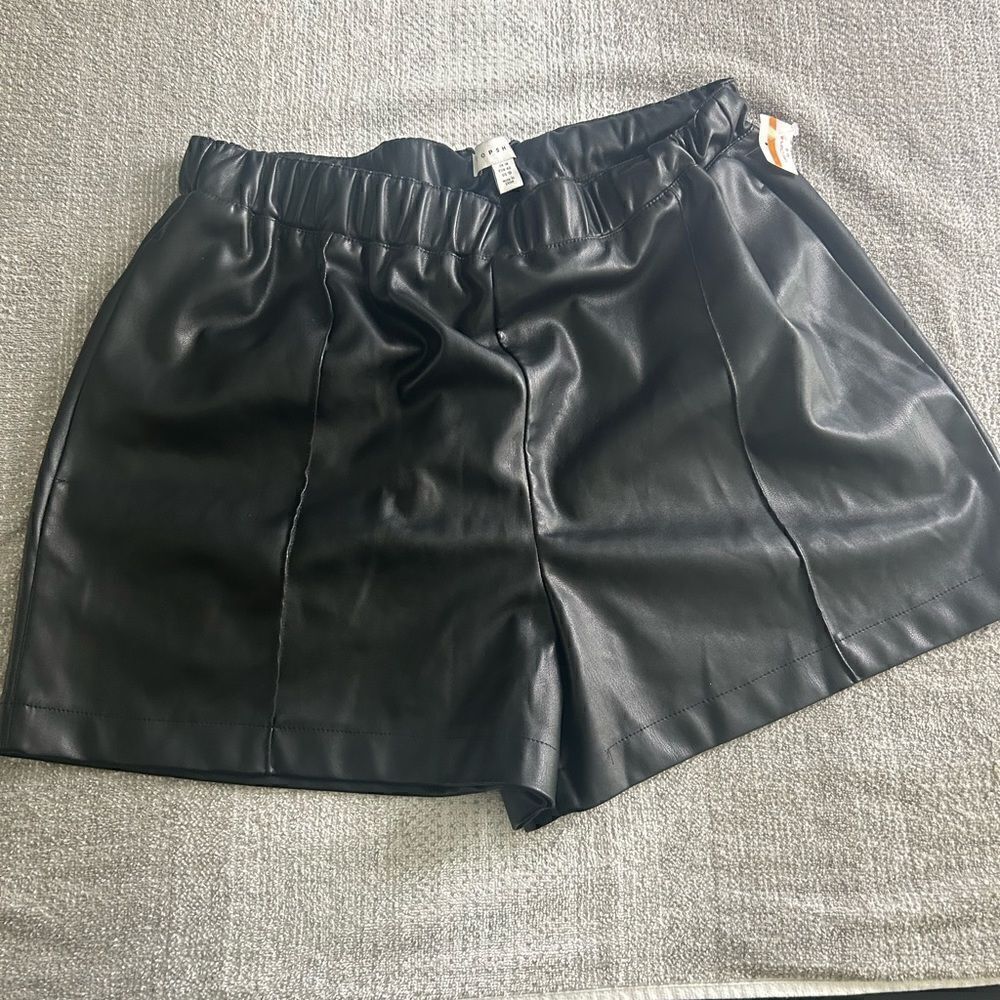 Topshop Womens Faux Leather Black NWT